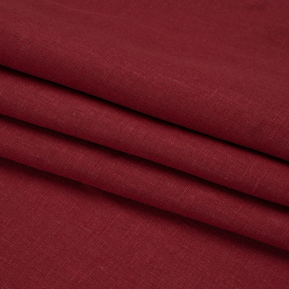 Medium Weight Linen Woven - Wine - Grasmere Collection Medium Weight Linen Woven - Wine - Grasmere Collection