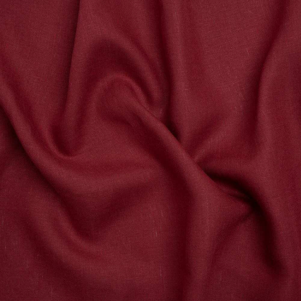 Medium Weight Linen Woven - Wine - Grasmere Collection Medium Weight Linen Woven - Wine - Grasmere Collection