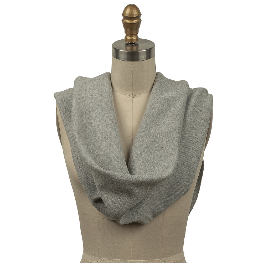Heathered Gray Tubular Cotton 1x1 Rib Knit Heathered Gray Tubular Cotton 1x1 Rib Knit
