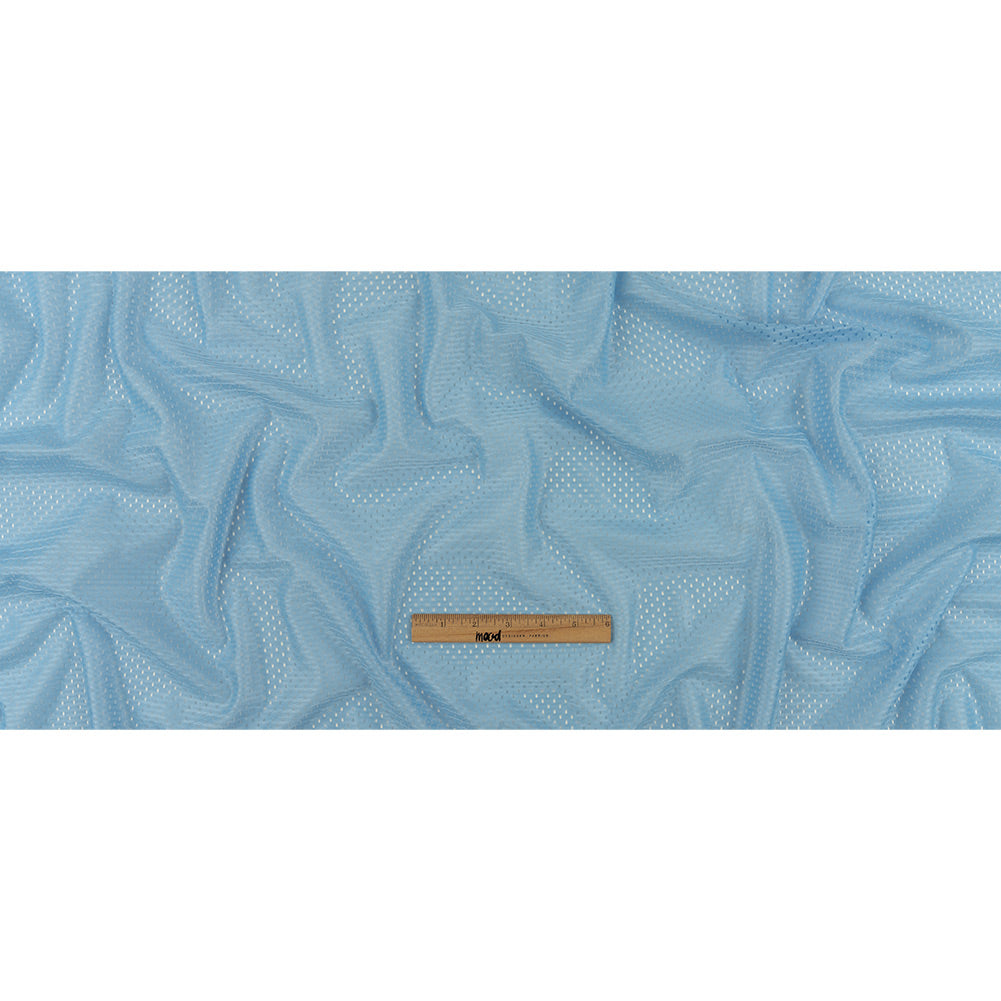 Heracles Sky Blue Polyester Athletic Mesh - Folded Heracles Sky Blue Polyester Athletic Mesh - Folded