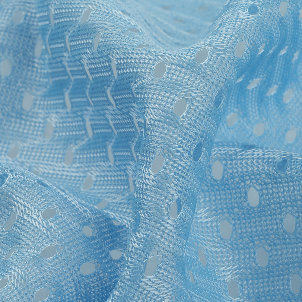 Heracles Sky Blue Polyester Athletic Mesh - Full Heracles Sky Blue Polyester Athletic Mesh - Full
