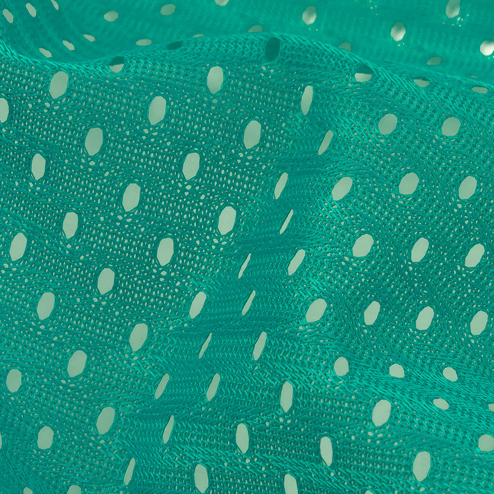 Polyester Athletic Mesh - Teal Blue - Heracles Collection Full Polyester Athletic Mesh - Teal Blue - Heracles Collection Full