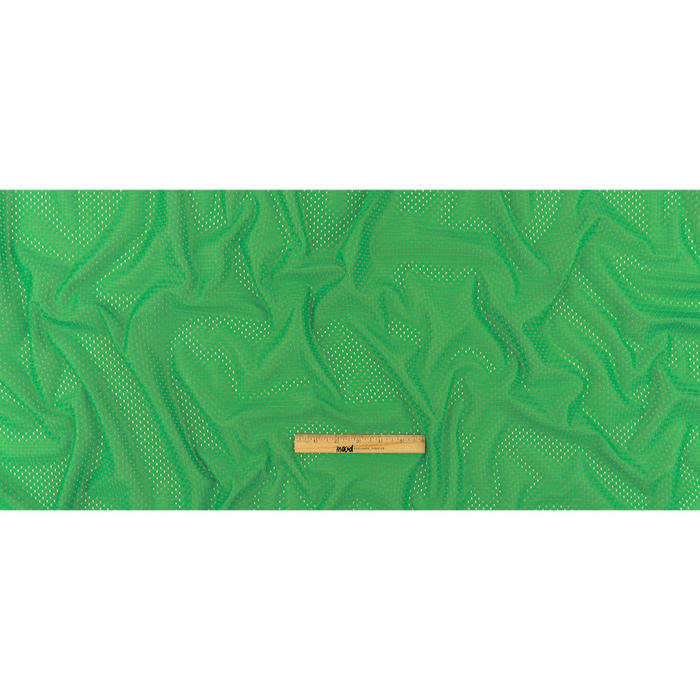 Heracles Kelly Green Polyester Athletic Mesh - Folded Heracles Kelly Green Polyester Athletic Mesh - Folded