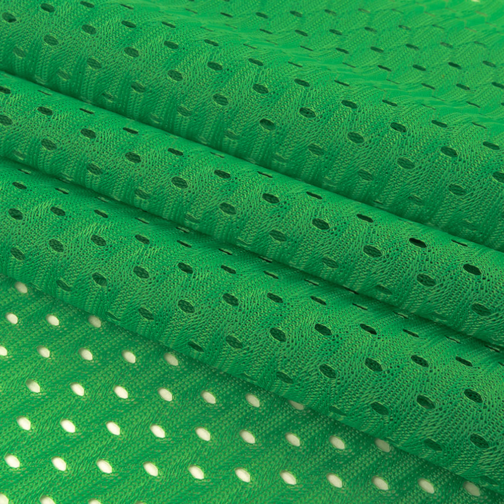 Heracles Kelly Green Polyester Athletic Mesh - Detail Heracles Kelly Green Polyester Athletic Mesh - Detail