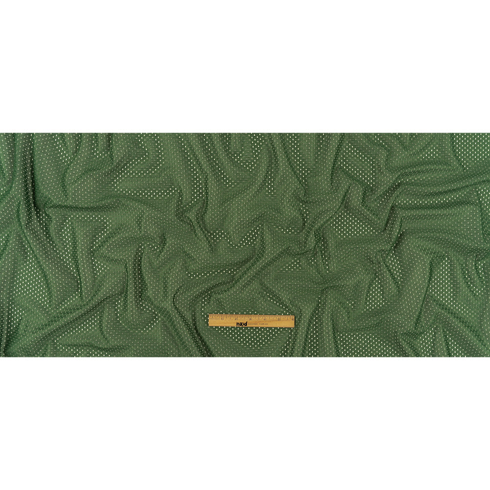Heracles Hunter Green Polyester Athletic Mesh - Folded Heracles Hunter Green Polyester Athletic Mesh - Folded