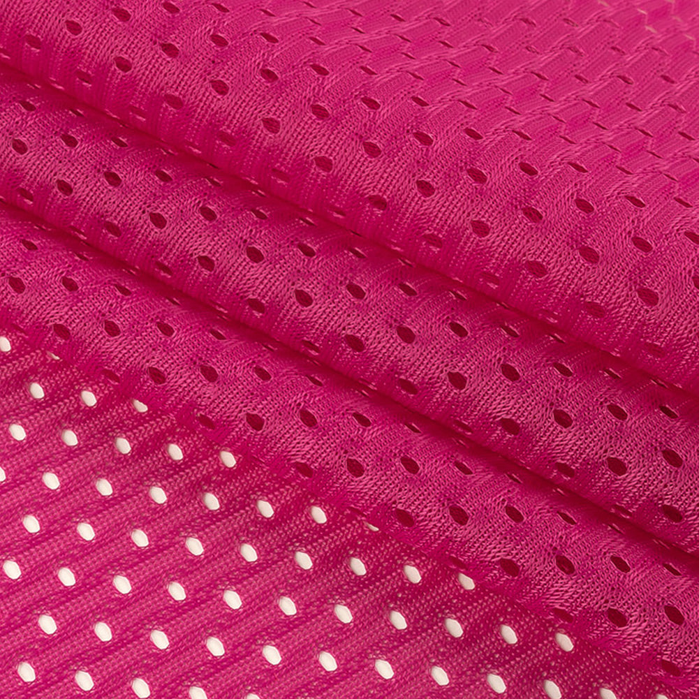 Polyester Athletic Mesh - Fuchsia - Heracles Collection Detail Polyester Athletic Mesh - Fuchsia - Heracles Collection Detail