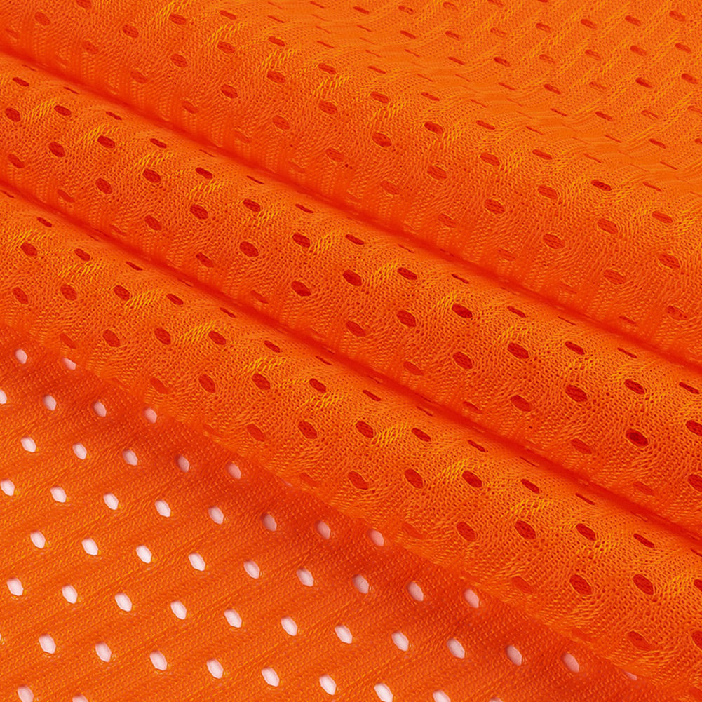 Polyester Athletic Mesh - Golden Poppy - Heracles Collection Detail Polyester Athletic Mesh - Golden Poppy - Heracles Collection Detail