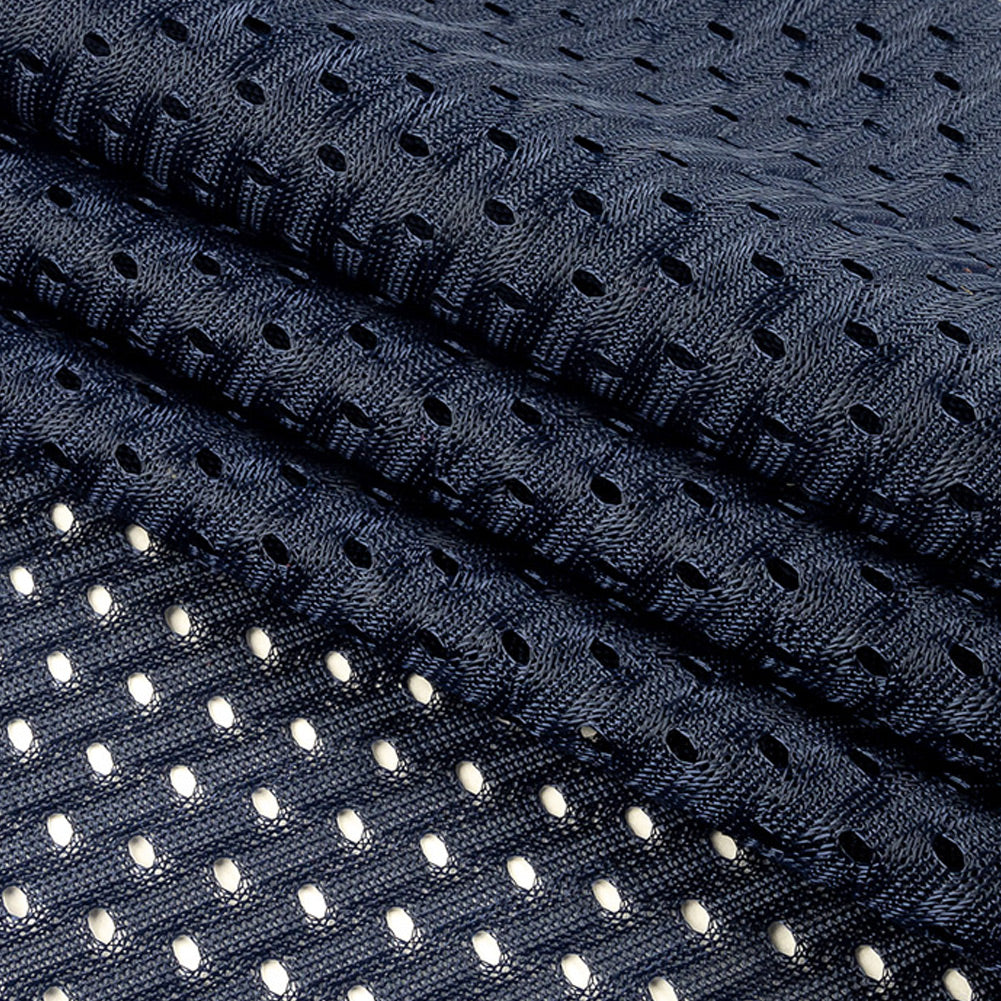 Heracles Navy Polyester Athletic Mesh - Detail Heracles Navy Polyester Athletic Mesh - Detail