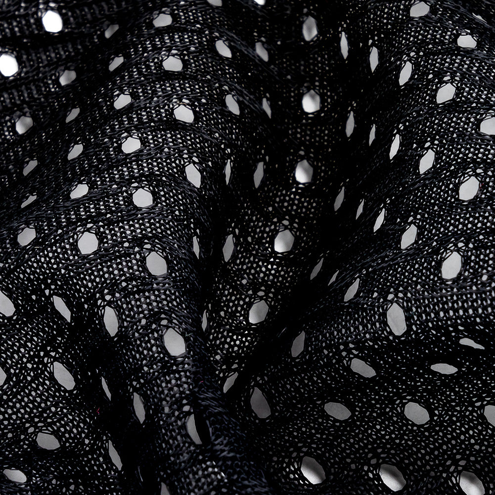 Heracles Black Polyester Athletic Mesh - Full Heracles Black Polyester Athletic Mesh - Full