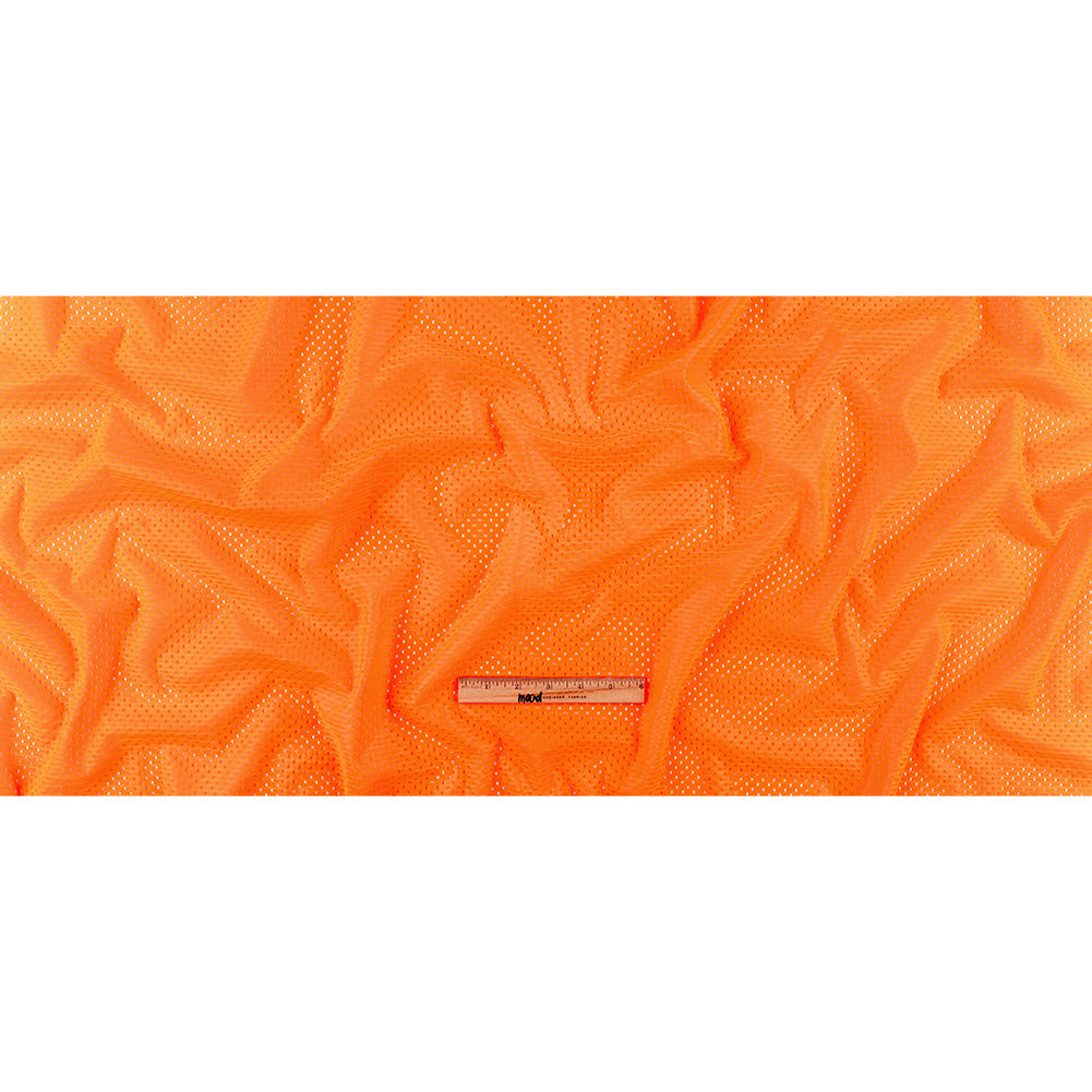 Heracles Shocking Orange Polyester Athletic Mesh - Folded Heracles Shocking Orange Polyester Athletic Mesh - Folded