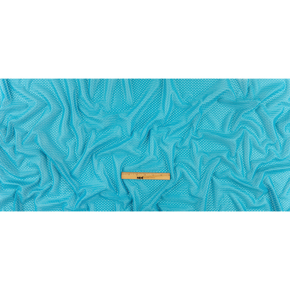 Heracles Turquoise Polyester Athletic Mesh - Folded Heracles Turquoise Polyester Athletic Mesh - Folded
