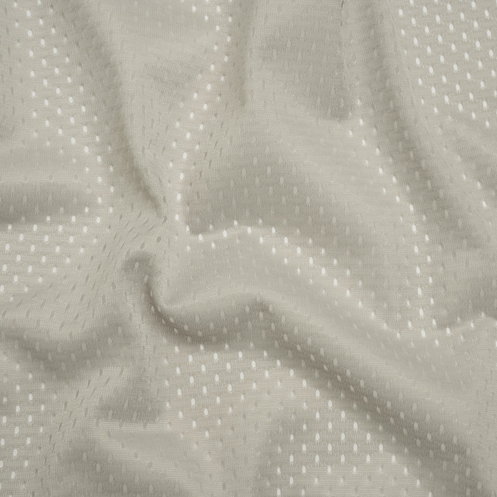 Polyester Athletic Mesh - Silver - Heracles Collection Polyester Athletic Mesh - Silver - Heracles Collection