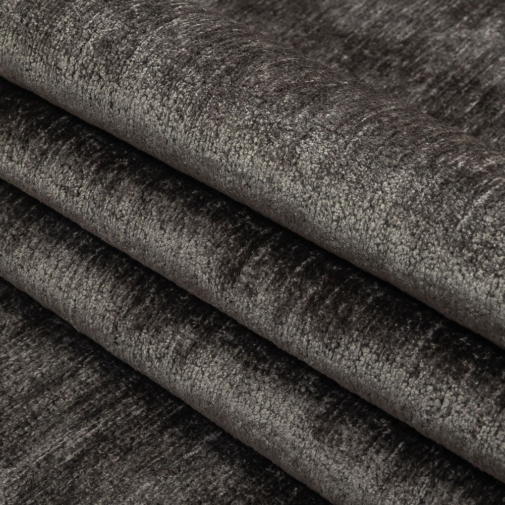 Caviar Acrylic and Polyester Upholstery Chenille - Folded Caviar Acrylic and Polyester Upholstery Chenille - Folded