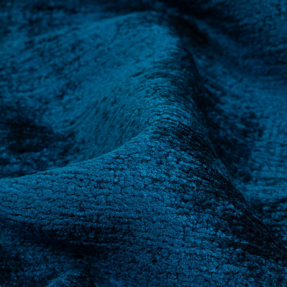 Blue Bayou Acrylic and Polyester Upholstery Chenille - Detail Blue Bayou Acrylic and Polyester Upholstery Chenille - Detail