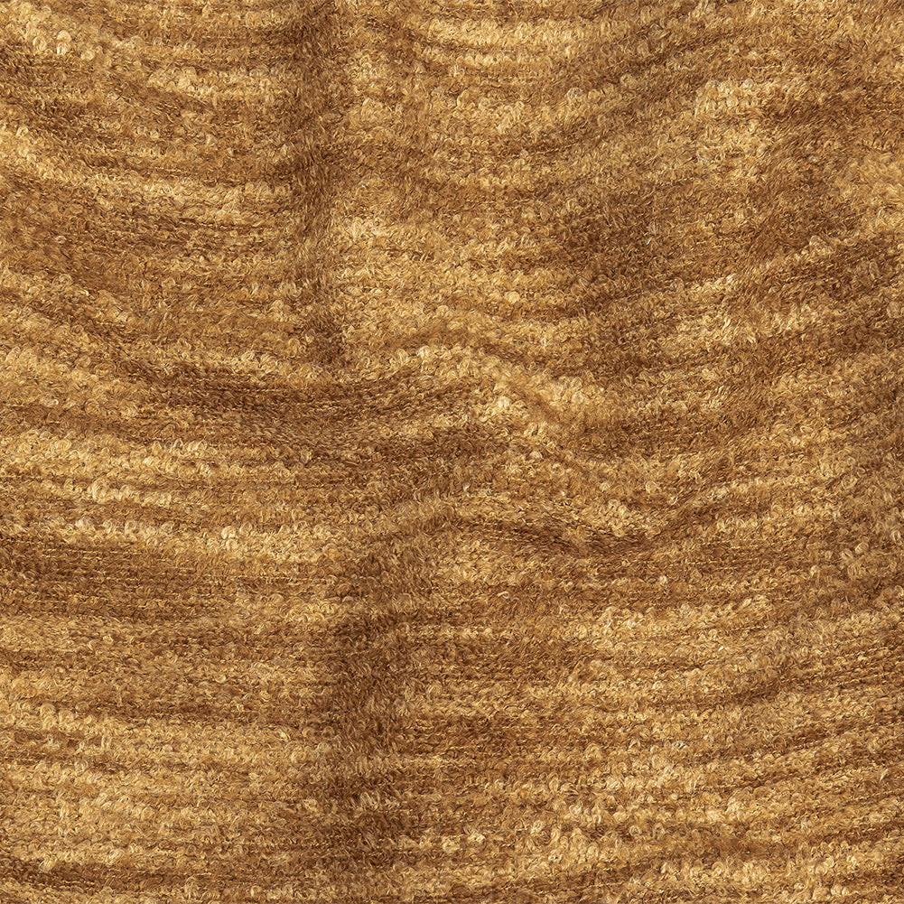 Sandstone Striated Acrylic and Cotton Boucle with Tan Woven Backing Sandstone Striated Acrylic and Cotton Boucle with Tan Woven Backing