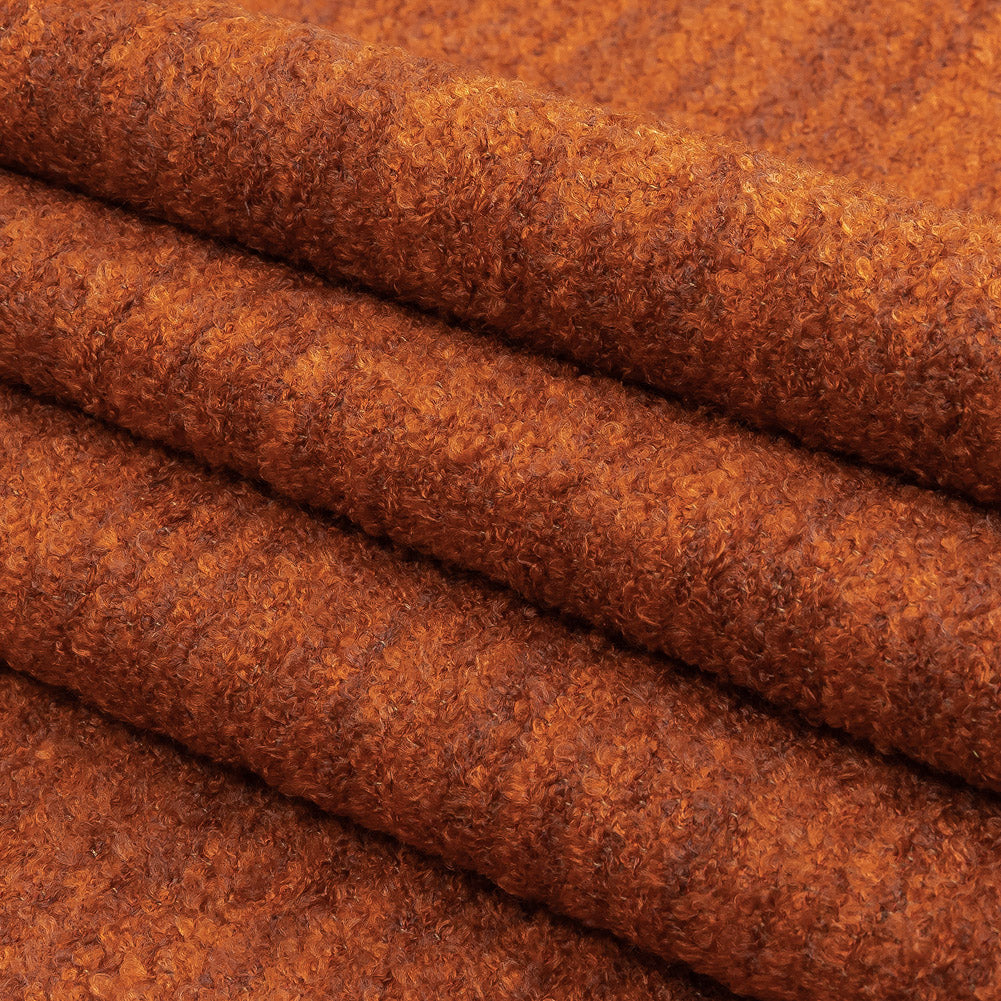 Tango Striated Upholstery Boucle with Tan Woven Backing - Folded Tango Striated Upholstery Boucle with Tan Woven Backing - Folded