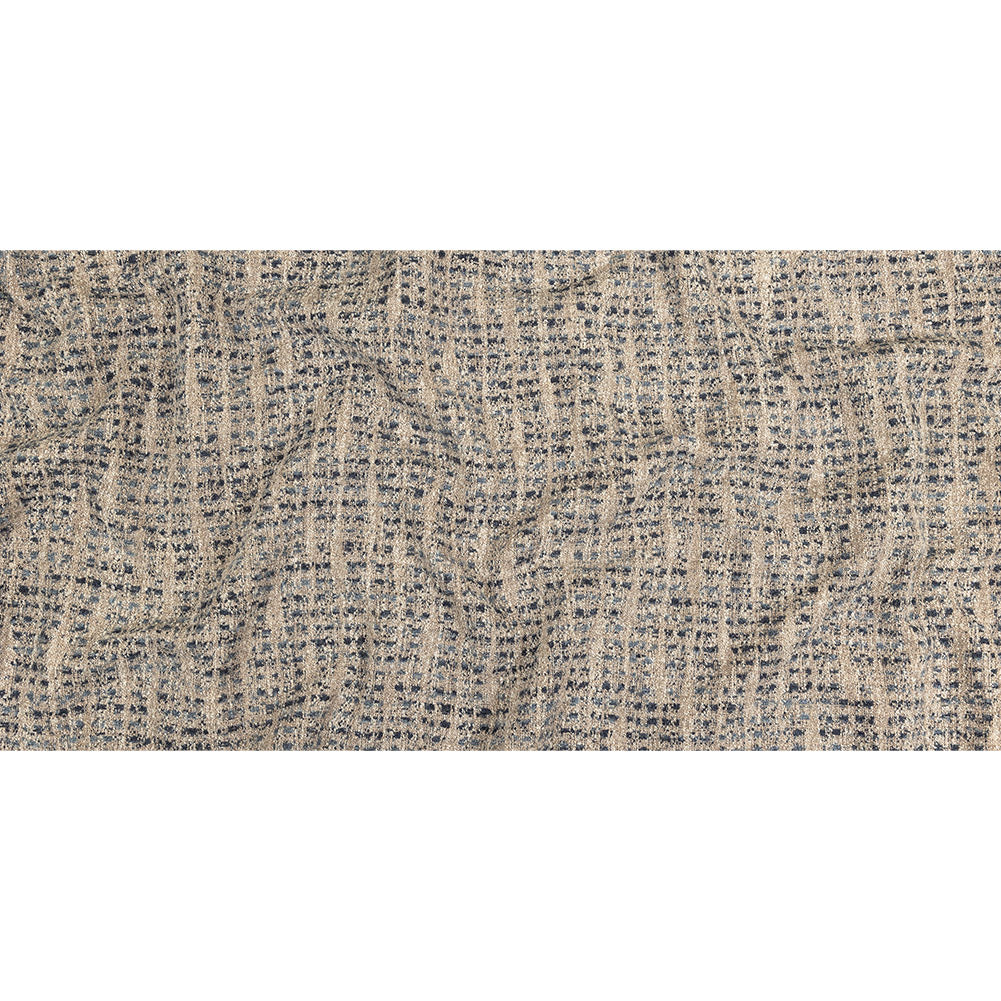 Indigo Spotted Viscose Boucle - Full