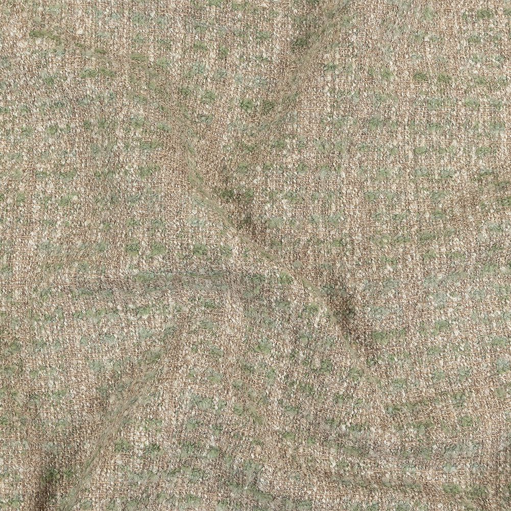 Teal Spotted Viscose Boucle Teal Spotted Viscose Boucle