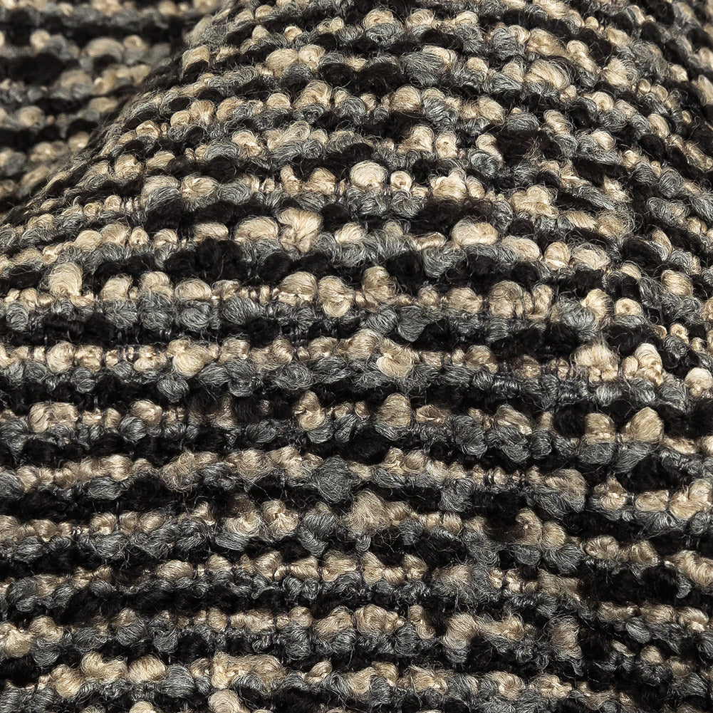 Onyx Striped Acrylic Upholstery Boucle Detail Onyx Striped Acrylic Upholstery Boucle Detail