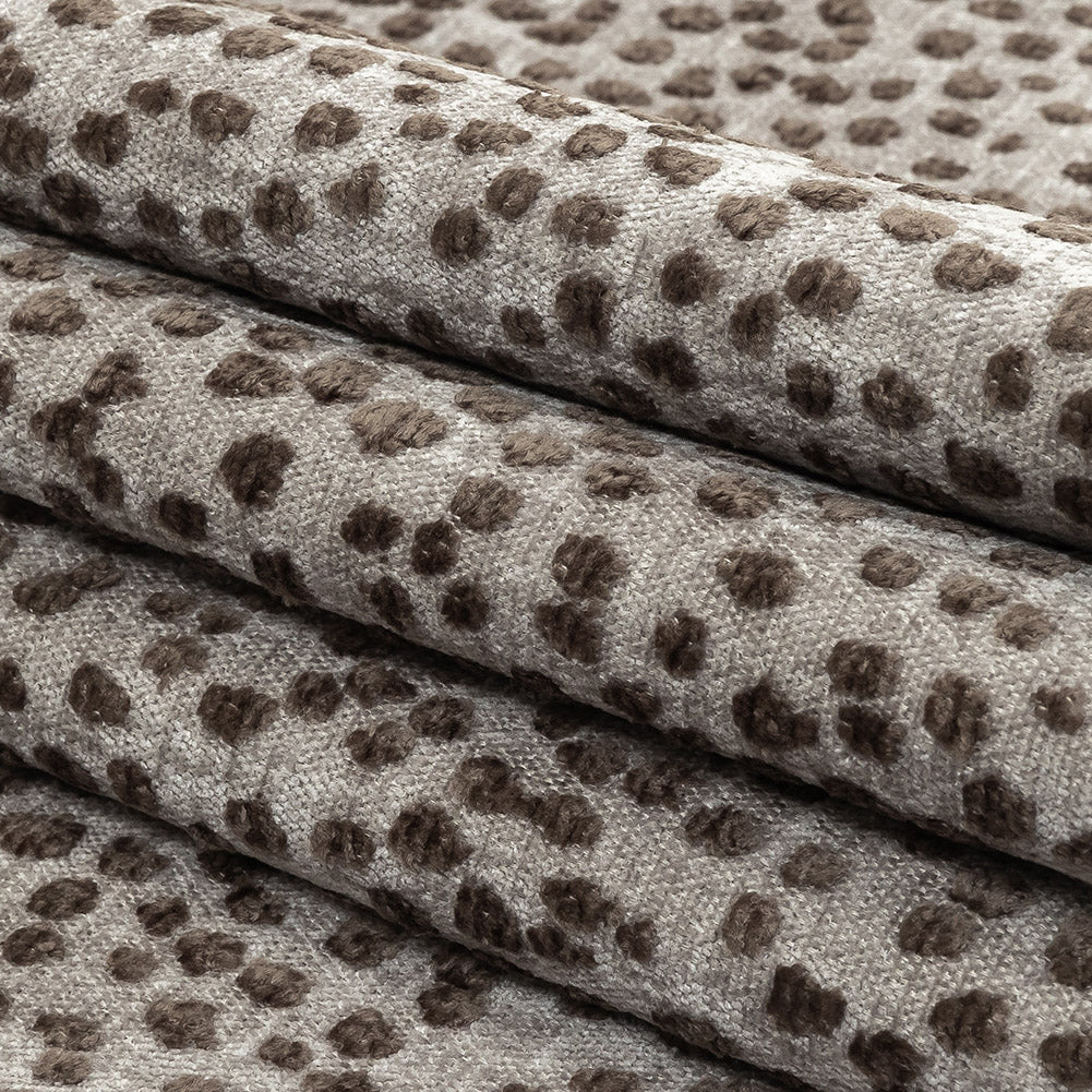 Taupe Raised Spots Acrylic Chenille Woven Folded Taupe Raised Spots Acrylic Chenille Woven Folded