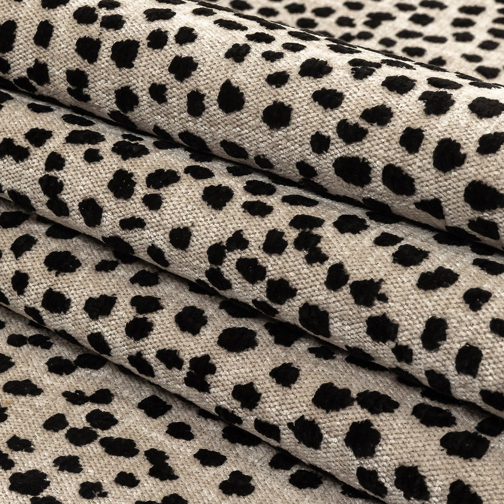 Tuxedo Raised Spots Acrylic Chenille Woven - Folded