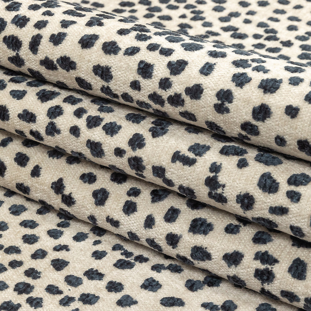 Sapphire Raised Spots Acrylic Chenille Woven - Folded Sapphire Raised Spots Acrylic Chenille Woven - Folded