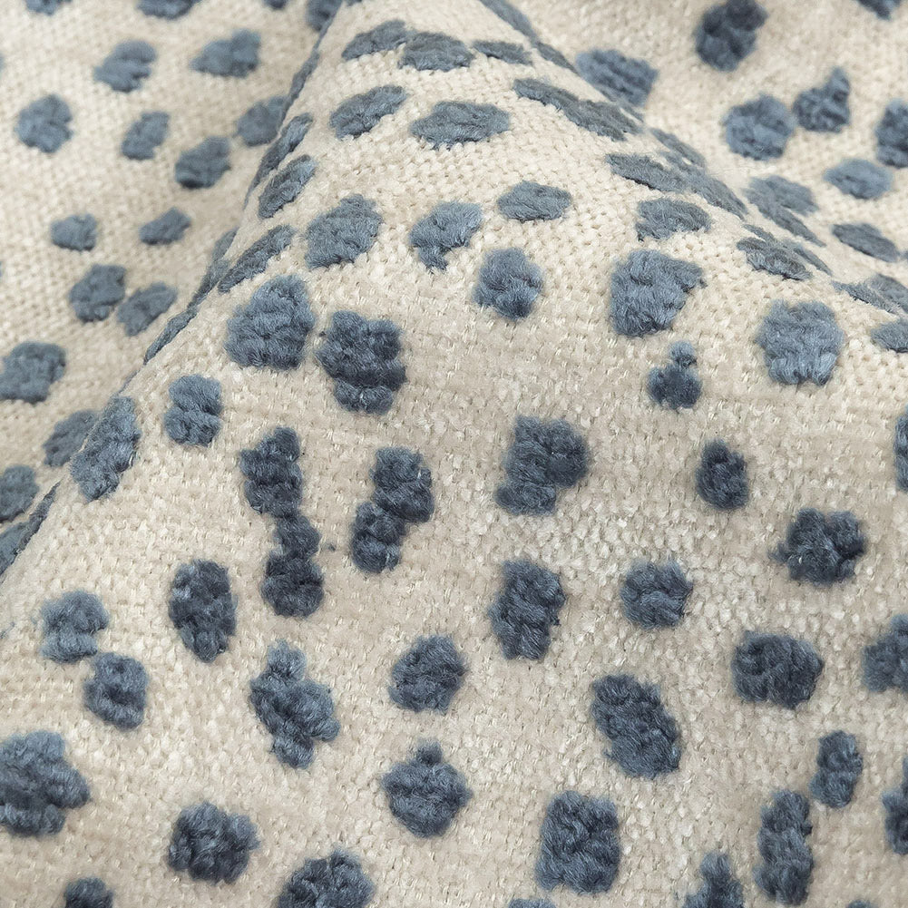 Azul Raised Spots Acrylic Chenille Woven Detail Azul Raised Spots Acrylic Chenille Woven Detail