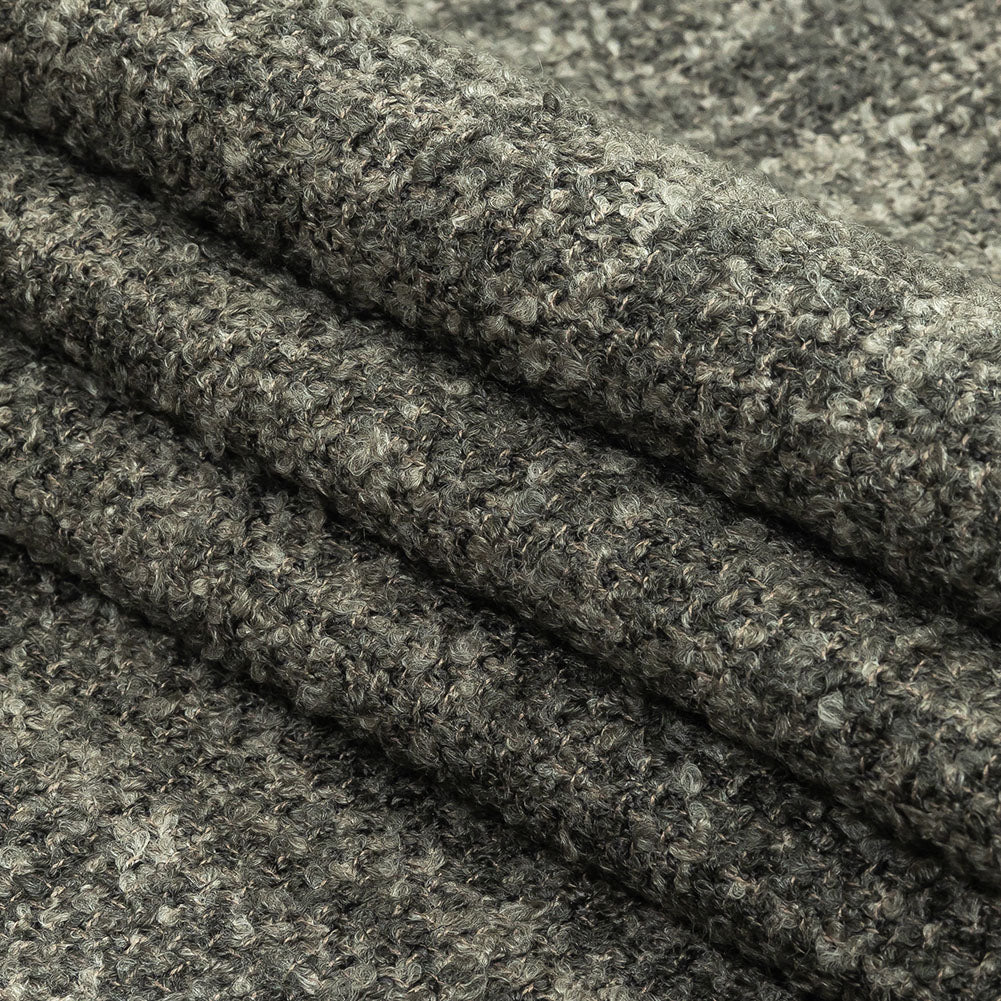 Graphite Tweedy Upholstery Boucle - Folded Graphite Tweedy Upholstery Boucle - Folded