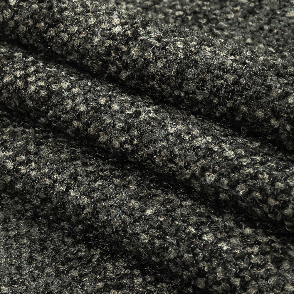 Onyx Tweedy Upholstery Boucle - Folded Onyx Tweedy Upholstery Boucle - Folded