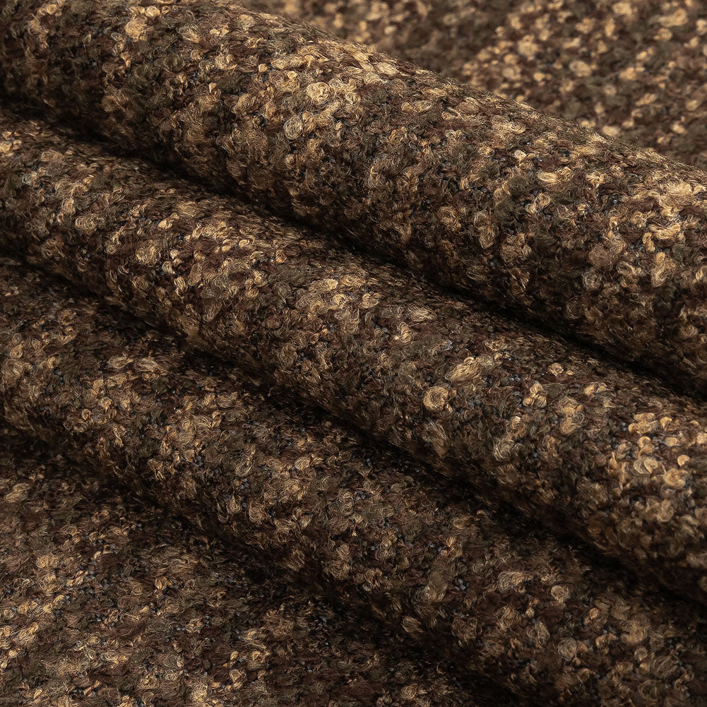 Walnut Tweedy Upholstery Boucle Folded Walnut Tweedy Upholstery Boucle Folded