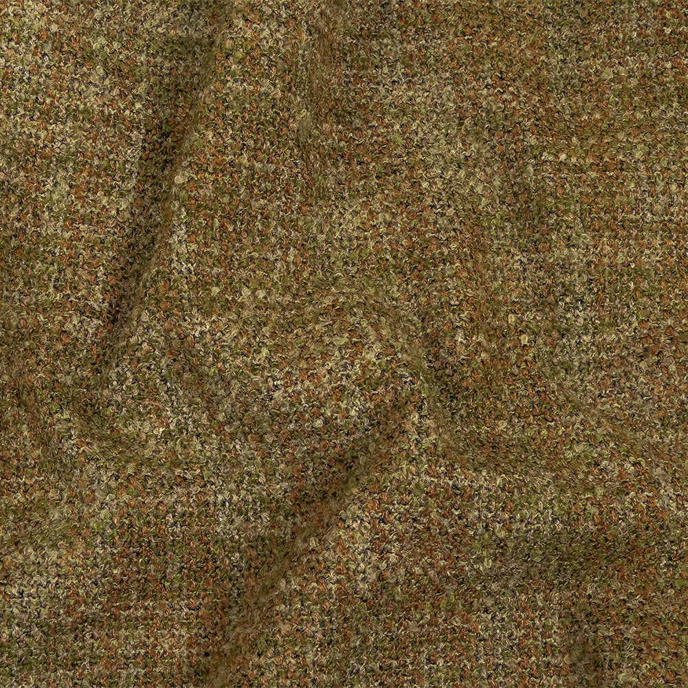 Moss Tweedy Acrylic and Cotton Boucle Moss Tweedy Acrylic and Cotton Boucle