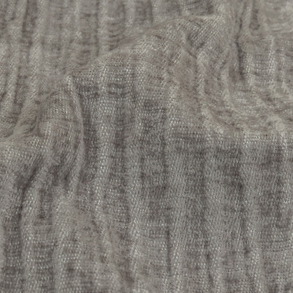 Dove Ribbed Polyester Chenille Woven - Detail