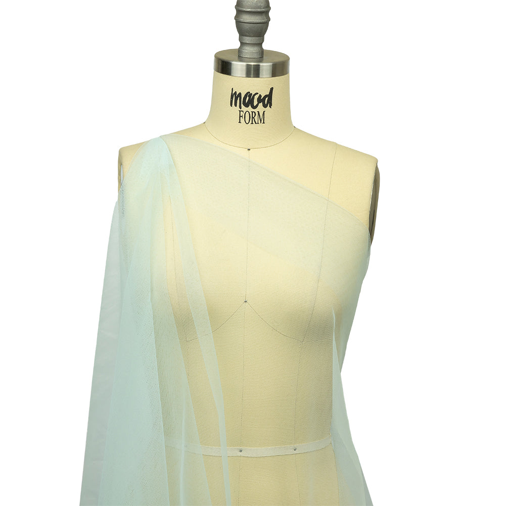 Baby Blue Leonardo Soft Nylon Tulle - Detail Baby Blue Leonardo Soft Nylon Tulle - Detail