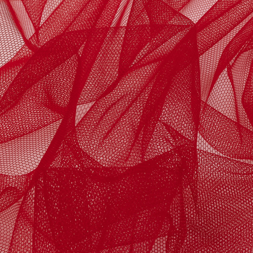 Cherry Red Leonardo Soft Nylon Tulle - Folded Cherry Red Leonardo Soft Nylon Tulle - Folded