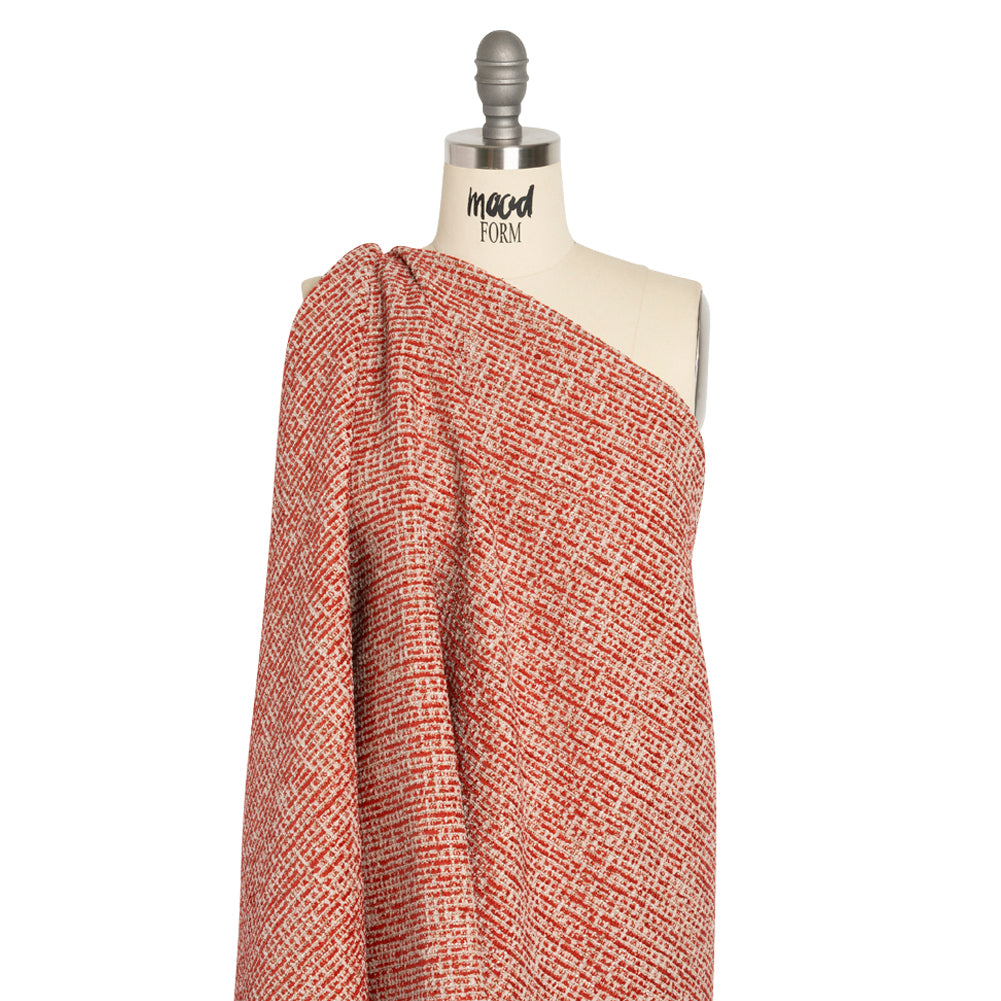 Crypton Ruby and Beige Tweed Polyester Upholstery Chenille Drape Crypton Ruby and Beige Tweed Polyester Upholstery Chenille Drape
