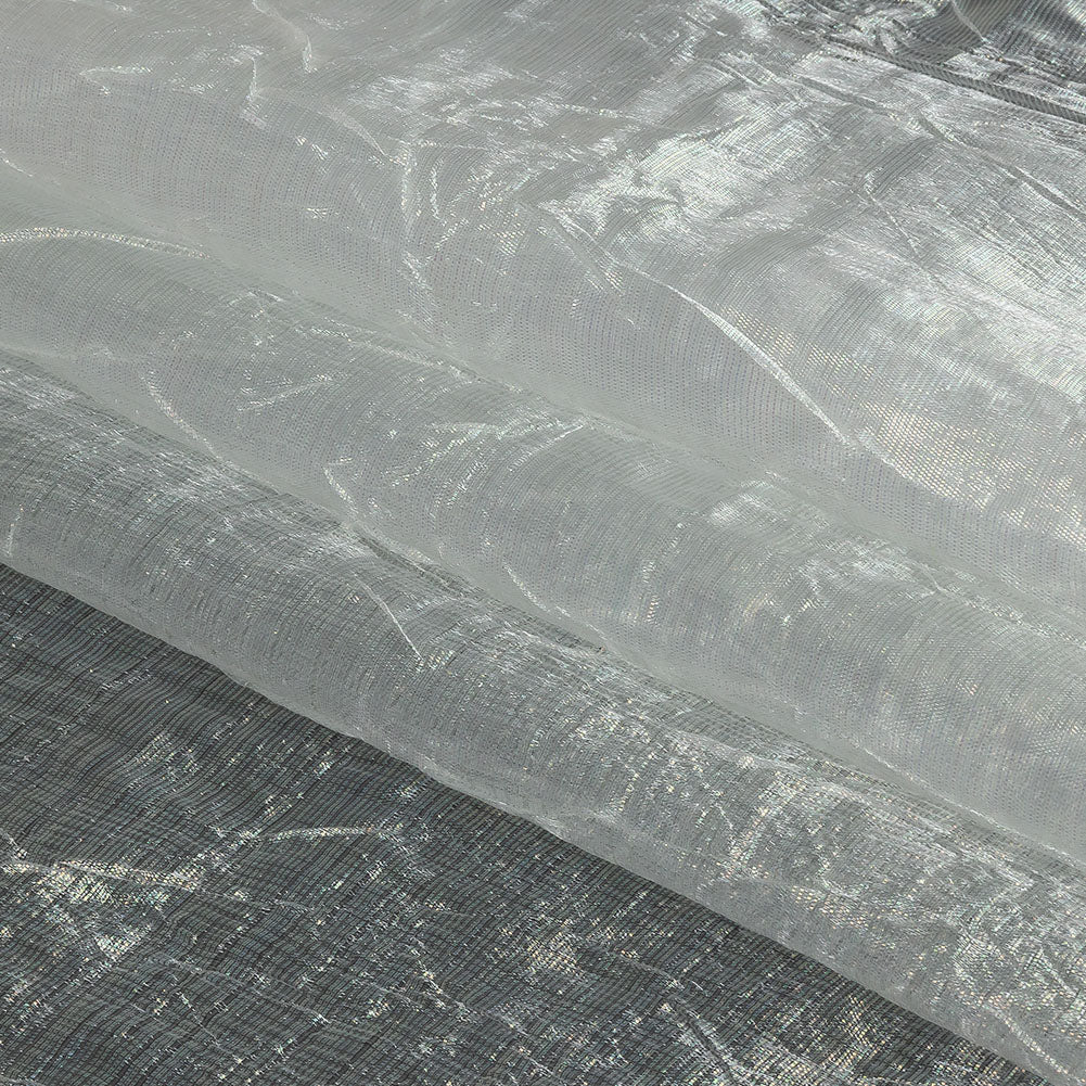 Iridescent Rainbow and Blue or Not Crinkled Polyester Organdy Folded Iridescent Rainbow and Blue or Not Crinkled Polyester Organdy Folded