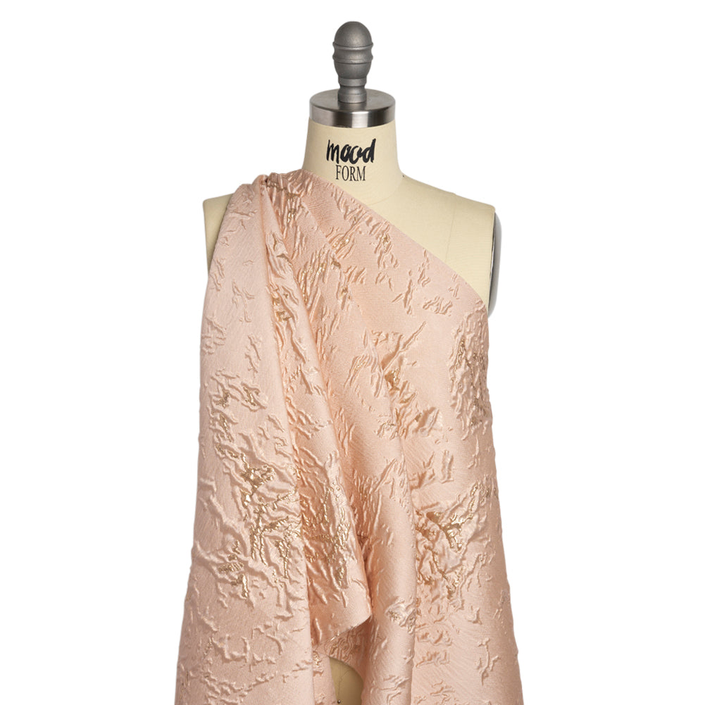 Metallic Gold and Pink Crackled Abstract Luxury Brocade Detail Metallic Gold and Pink Crackled Abstract Luxury Brocade Detail
