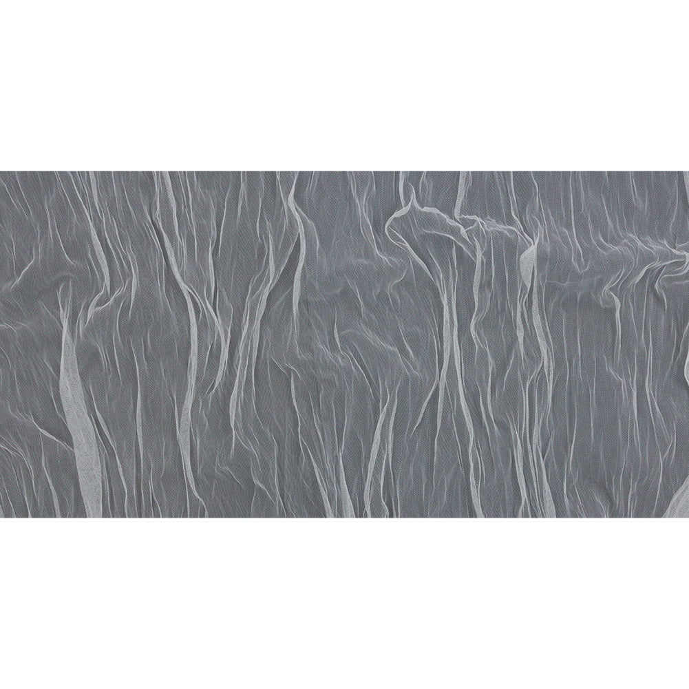 Poplar Ivory Crinkled Soft Polyester Tulle - Drape Poplar Ivory Crinkled Soft Polyester Tulle - Drape