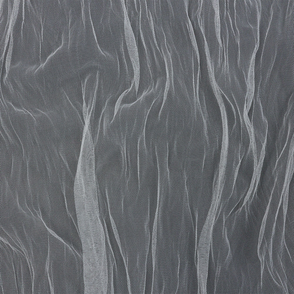 Poplar Ivory Crinkled Soft Polyester Tulle Poplar Ivory Crinkled Soft Polyester Tulle