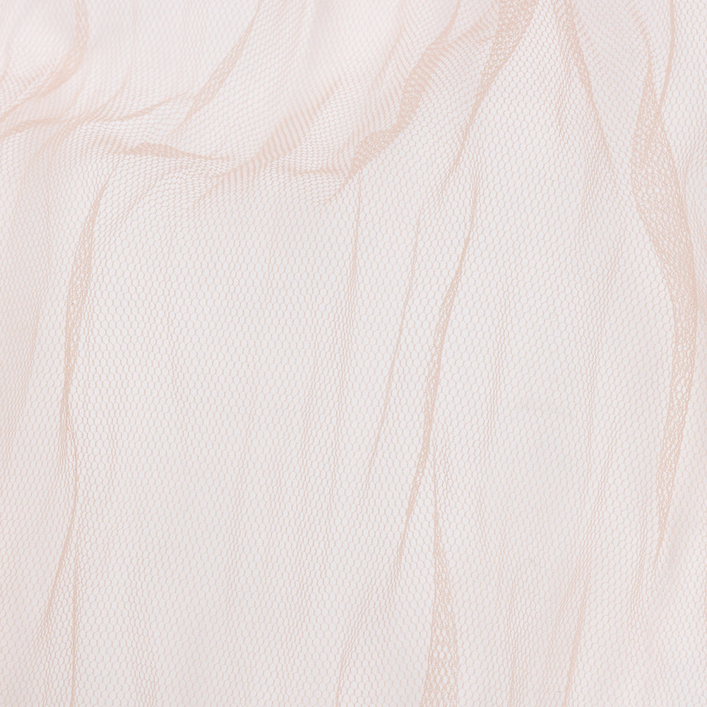 Poplar Nude Crinkled Soft Polyester Tulle - Folded Poplar Nude Crinkled Soft Polyester Tulle - Folded