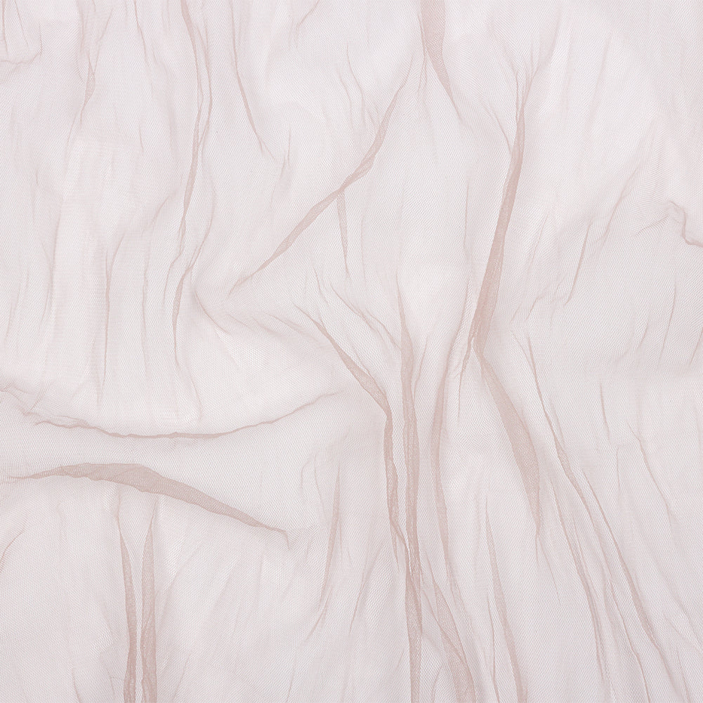 Crinkled Soft Polyester Tulle - Taupe - Poplar Collection Crinkled Soft Polyester Tulle - Taupe - Poplar Collection