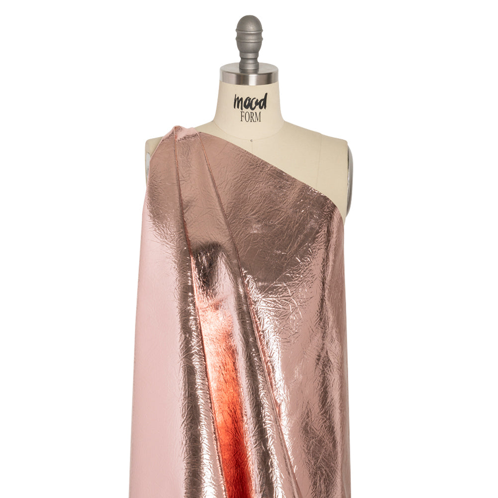 Ingot Champagne Crinkled Fabric-Backed Mirror Vinyl Ingot Champagne Crinkled Fabric-Backed Mirror Vinyl