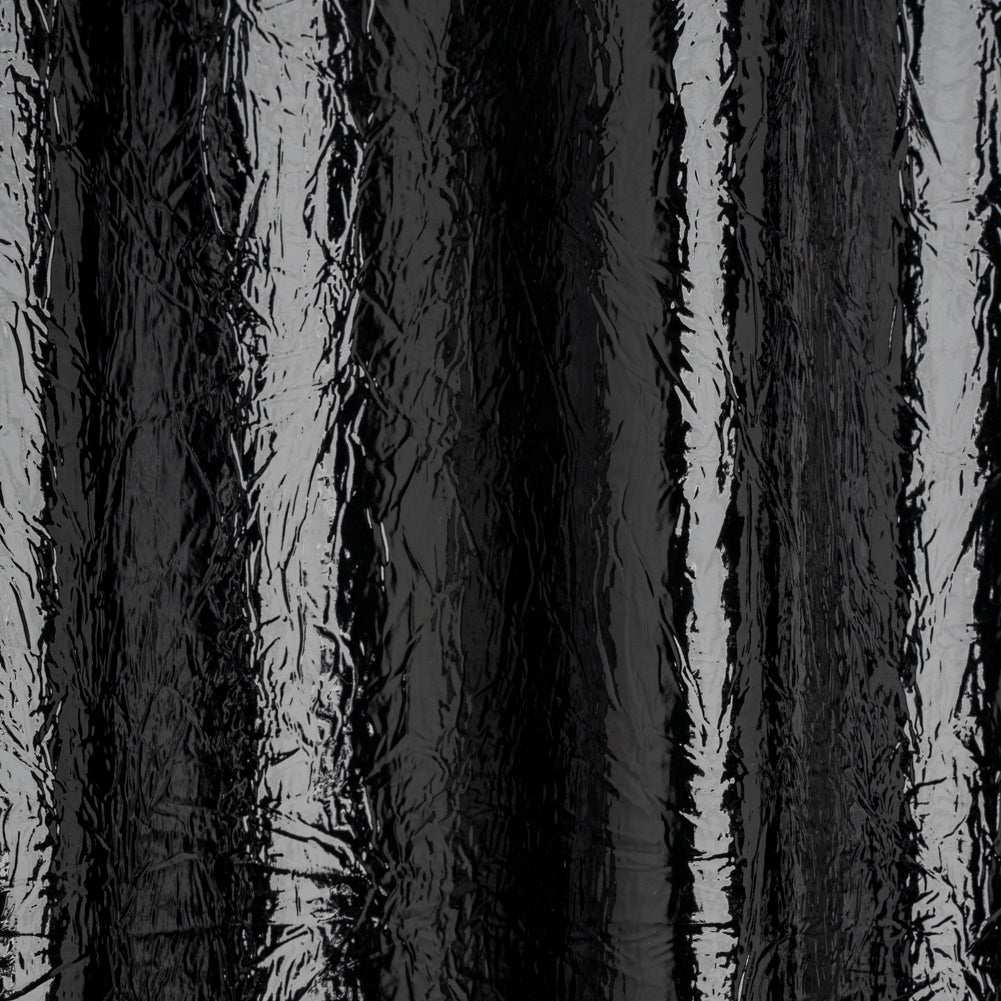 Ingot Black Crinkled Fabric-Backed Mirror Vinyl - Detail Ingot Black Crinkled Fabric-Backed Mirror Vinyl - Detail