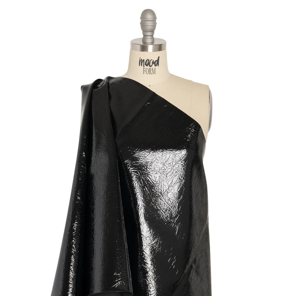 Ingot Black Crinkled Fabric-Backed Mirror Vinyl - Spiral Ingot Black Crinkled Fabric-Backed Mirror Vinyl - Spiral