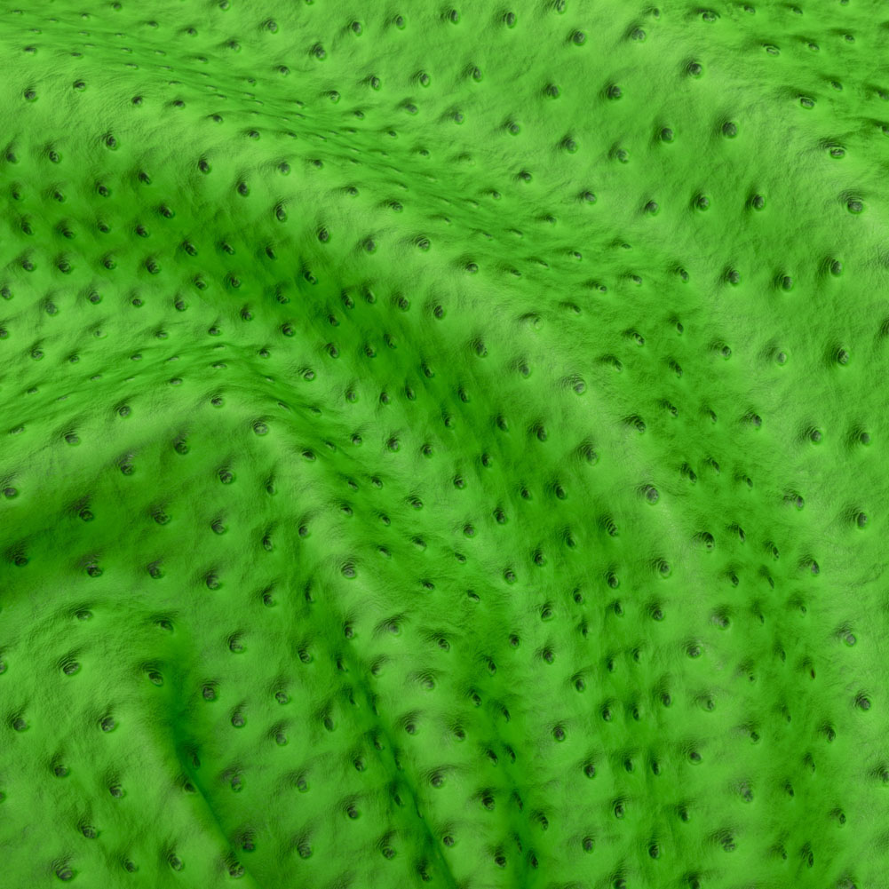 Kidepo Neon Green Faux Ostrich Leather Vinyl Kidepo Neon Green Faux Ostrich Leather Vinyl