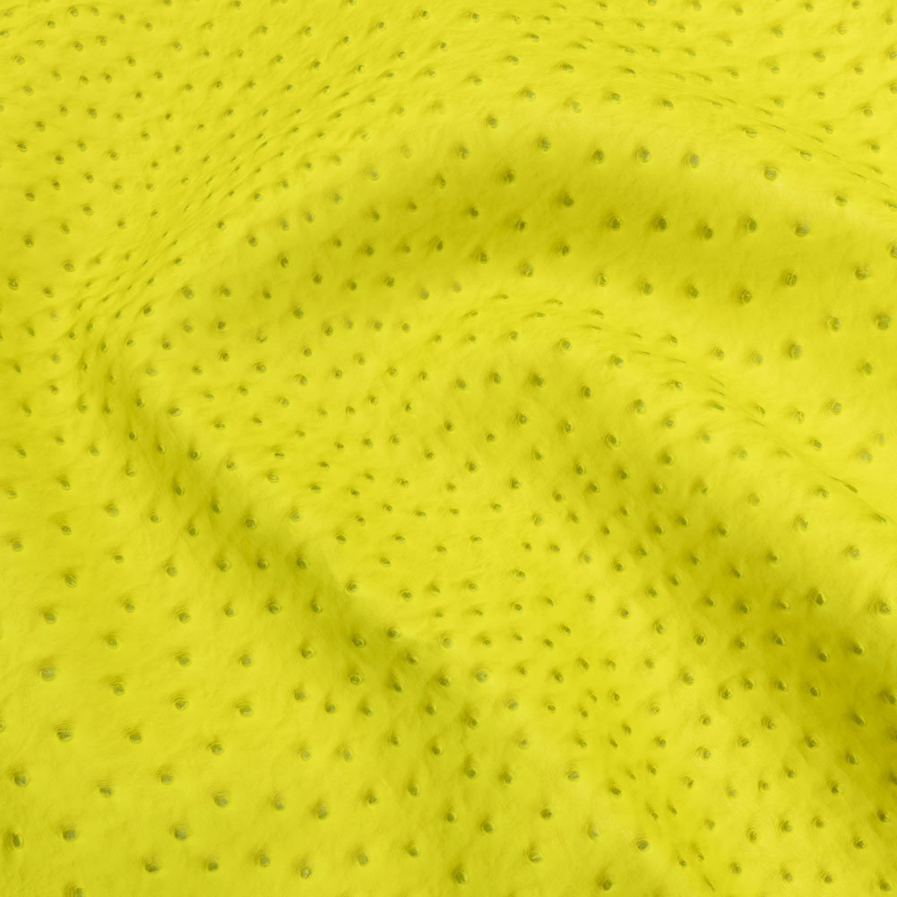Kidepo Neon Yellow Faux Ostrich Leather Vinyl Kidepo Neon Yellow Faux Ostrich Leather Vinyl