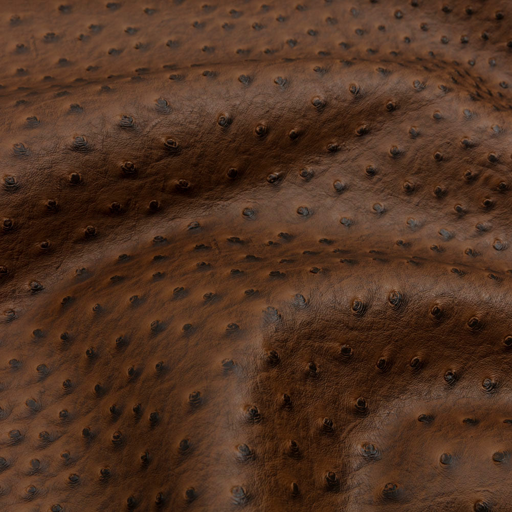Kidepo Brown Faux Ostrich Leather Vinyl Kidepo Brown Faux Ostrich Leather Vinyl