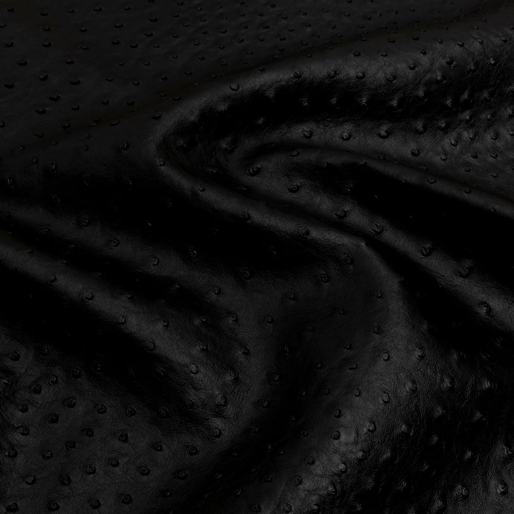 Kidepo Black Faux Ostrich Leather Vinyl Kidepo Black Faux Ostrich Leather Vinyl