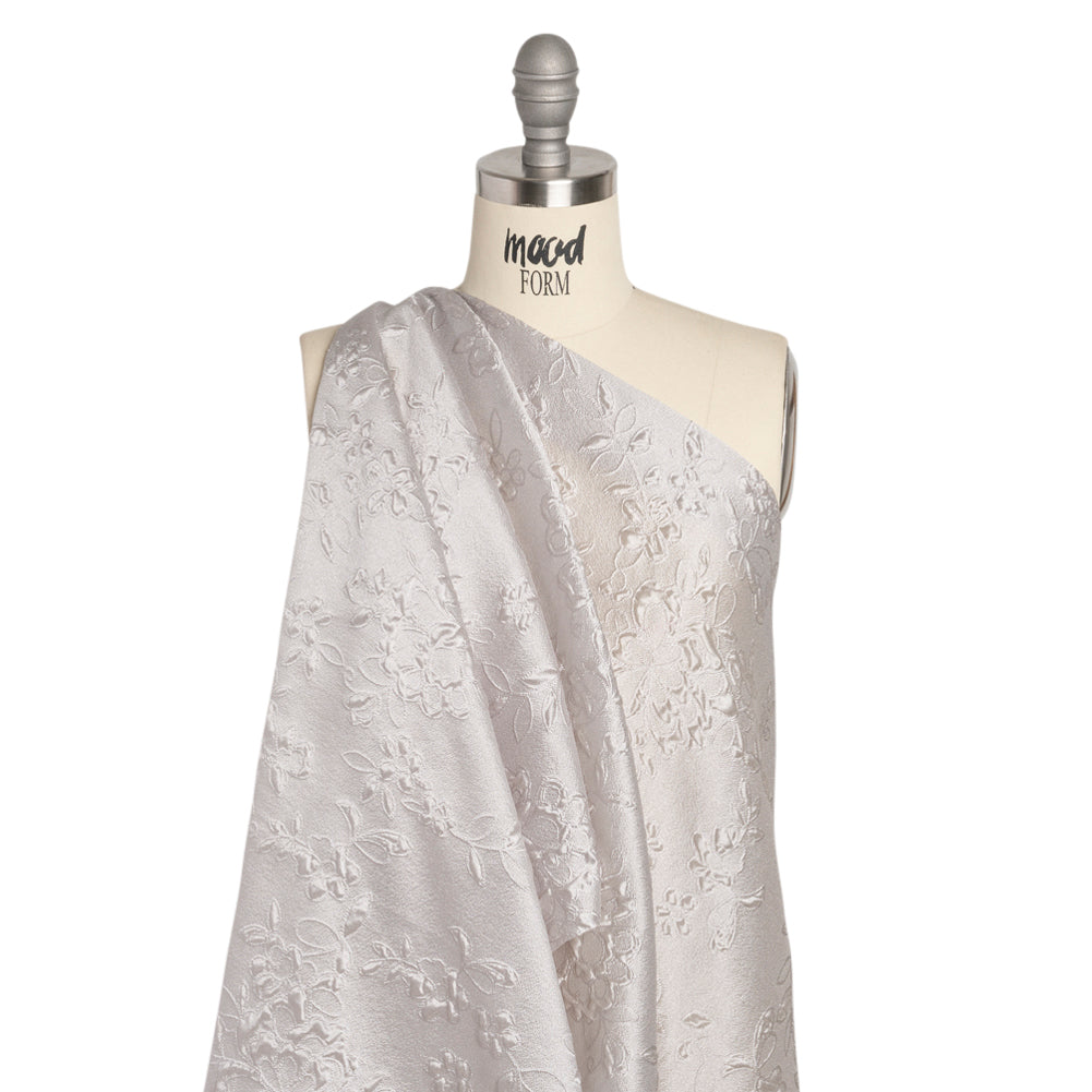 Luminous Gray Garden Party Lightweight Luxury Brocade - Detail Luminous Gray Garden Party Lightweight Luxury Brocade - Detail