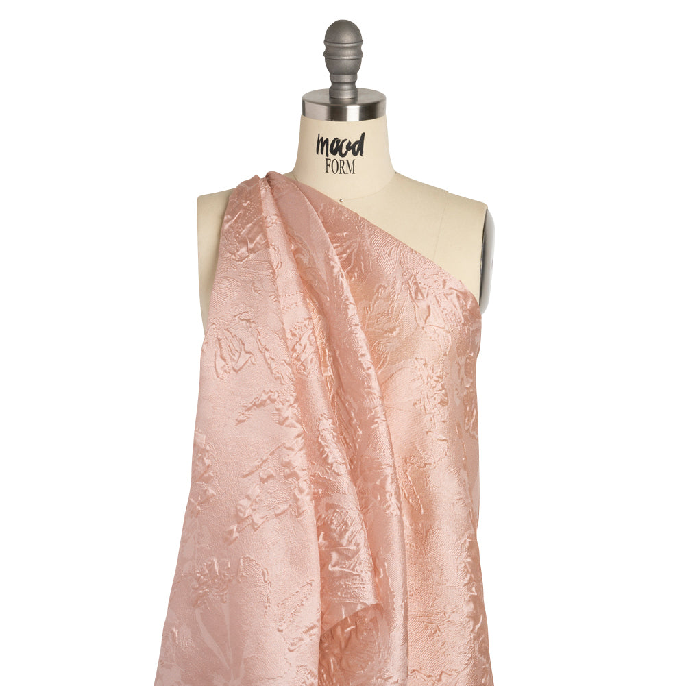 Luminous Dusty Rose Floral Lightweight Luxury Brocade - Detail Luminous Dusty Rose Floral Lightweight Luxury Brocade - Detail